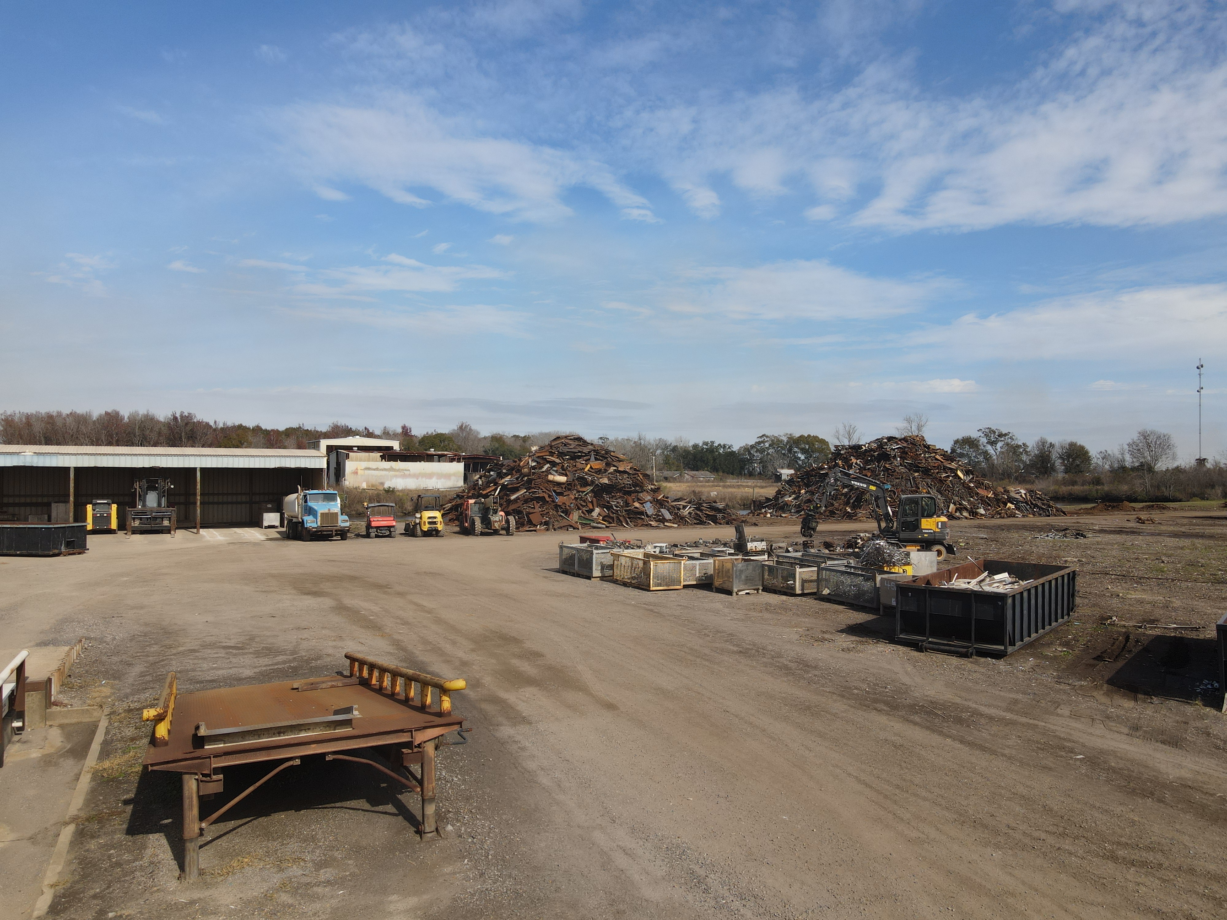 Large scrap yard