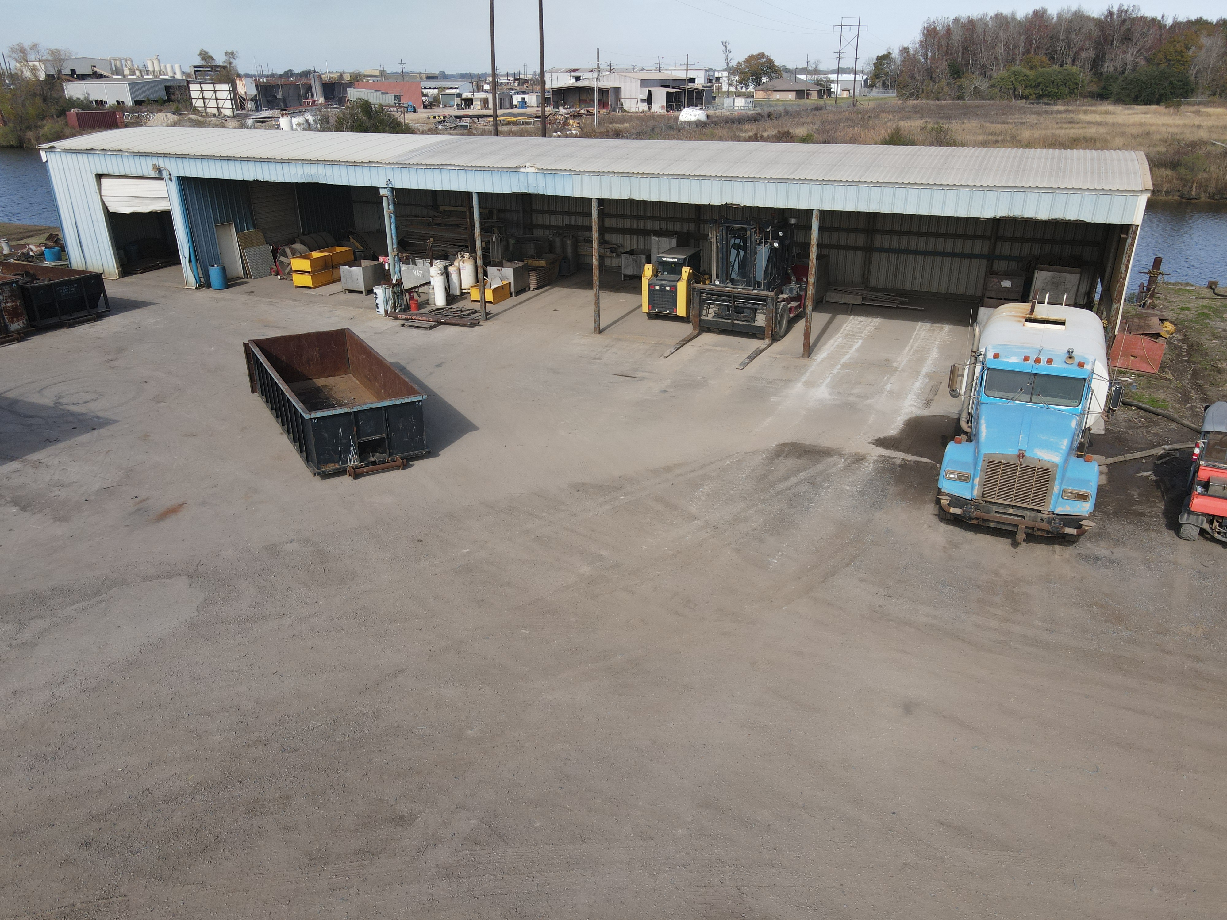 Roll-off container at the Thibodeaux & Son yard
